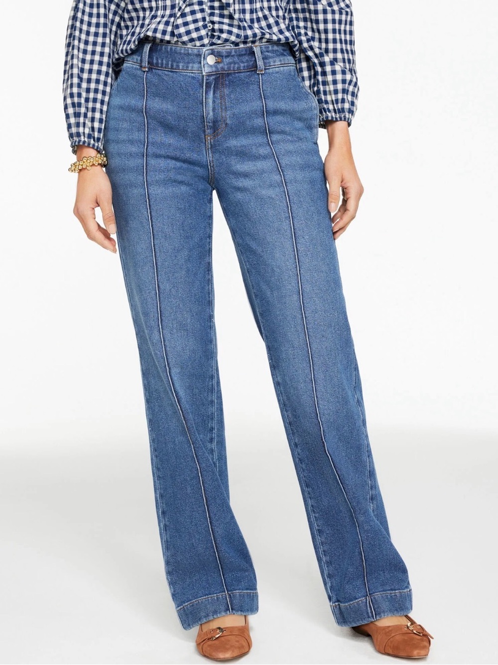 NWT TALBOTS CLASSIC JEAN TROUSERS - FAIRVIEW WASH, SIZE 6